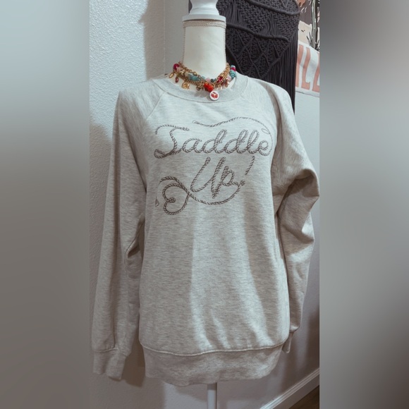 By Anthropologie Saddle up crewneck graphic sweatshirt - Picture 9 of 12